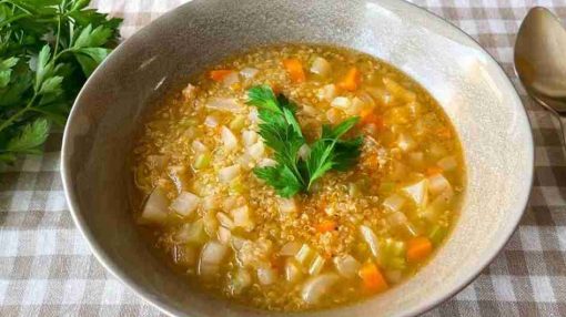 plato de sopa de quinua